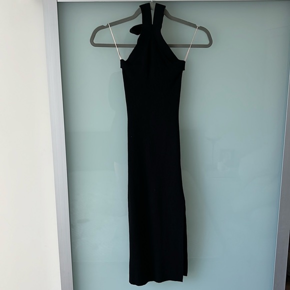 sachin and babi light blue dress MUSINSA | ODER Glam Halter Scalloped Knit Dress main image 0